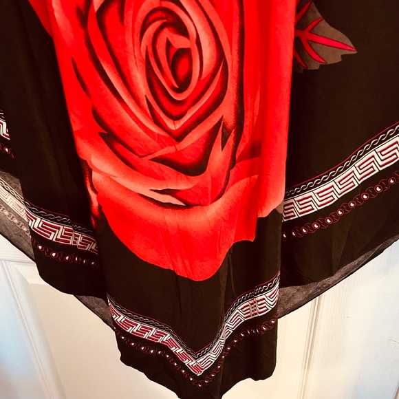 Nali Collection Sundress floral shift hi low OS Fits like Medium from top NWT - Picture 6 of 10